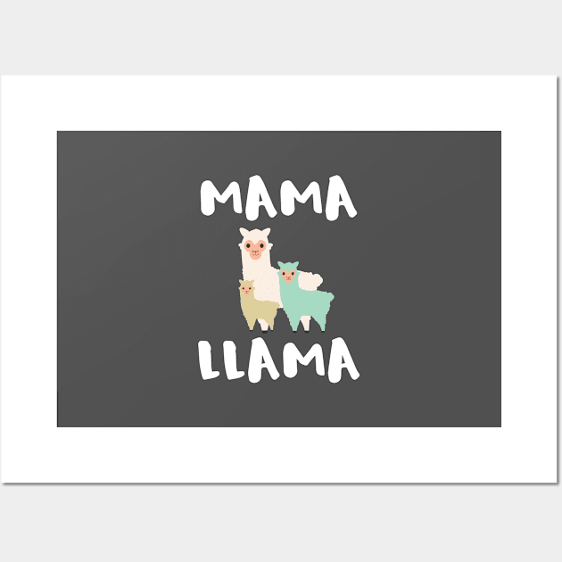 Mama Llama Gift Funny Cute Mom Gift Wall Art by Tracy